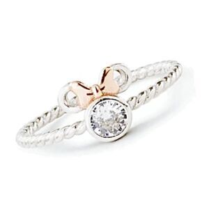 𝅺SIZE 6 925 Minnie Mouse Braided Ring Rose Gold Bow